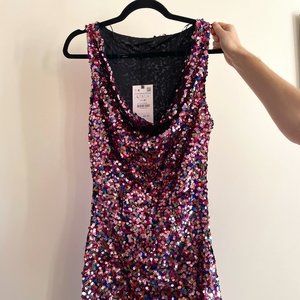 Zara Dresses- Pink SHORT SEQUIN DRESS